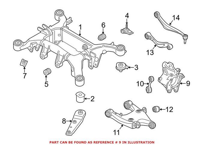 BMW Suspension Knuckle - Rear Passenger Right 33306852892